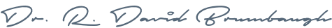 Dr. R. David Brumbaugh signature
